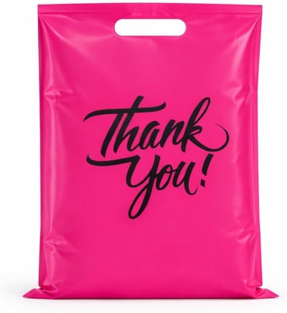 9x12" Plastic Shopping Bags with Handles - Retail Bags for T-Shirts & Books,Anhui Province Tianle Plastic Co.,Ltd ,9x12 Inch Standard Merchandise Bags - Durable Plastic Retail Bags