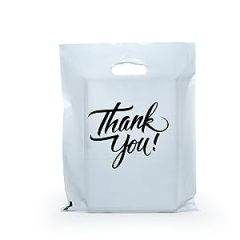 9x12" Plastic Shopping Bags with Handles - Retail Bags for T-Shirts & Books,Anhui Province Tianle Plastic Co.,Ltd ,9x12 Inch Standard Merchandise Bags - Durable Plastic Retail Bags