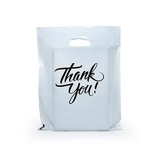 9x12" Plastic Shopping Bags with Handles - Retail Bags for T-Shirts & Books,Anhui Province Tianle Plastic Co.,Ltd ,9x12 Inch Standard Merchandise Bags - Durable Plastic Retail Bags
