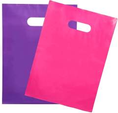 6x9" Die-Cut Handle Boutique Bags Merchandise Bags - Small Plastic Gift Bags for Jewelry,Anhui Province Tianle Plastic Co.,Ltd ,6x9 Inch Small Plastic Merchandise Bags with Die-Cut Handles