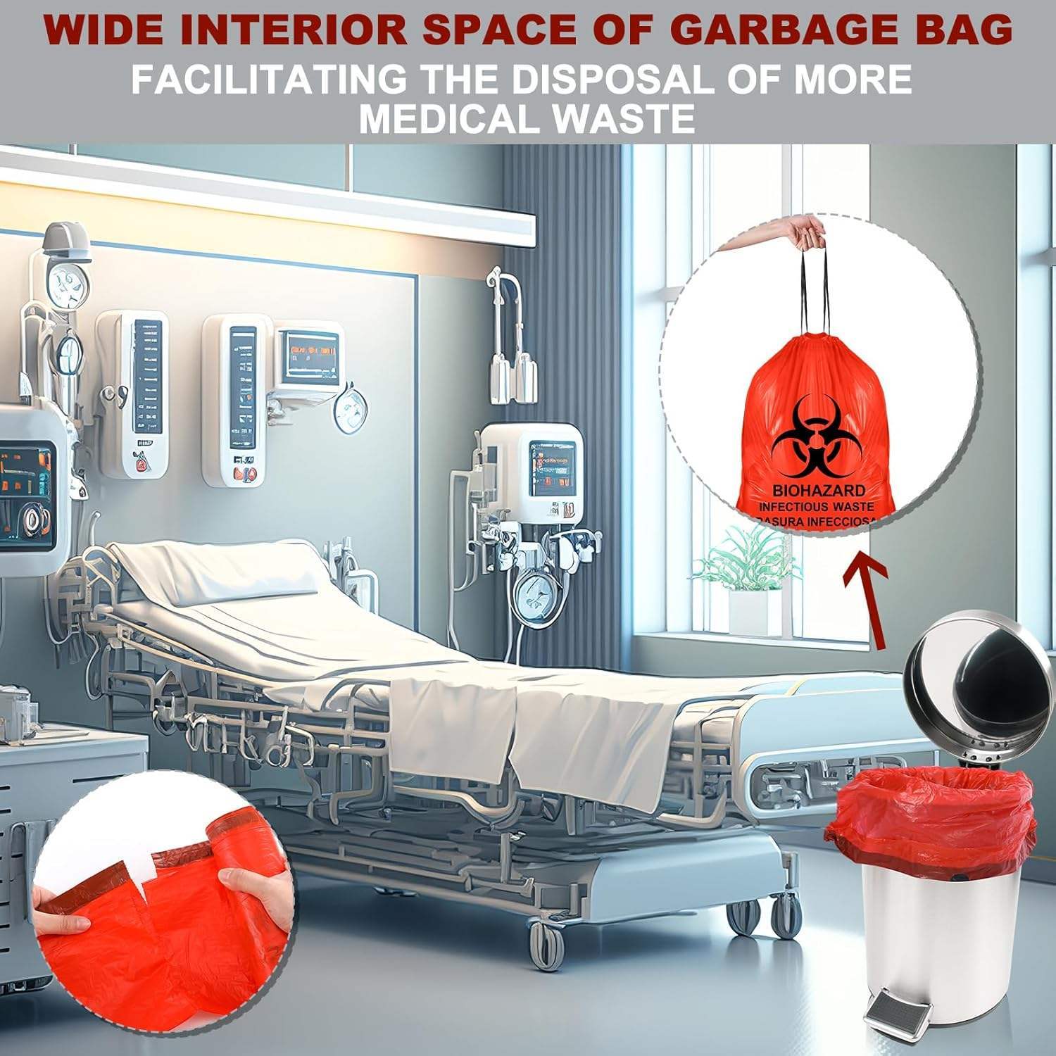 Large Capacity Biohazard Medical Waste Bags for Institutional Use - Compliant Clinical and Infectious Waste Liners,Anhui Province Tianle Plastic Co.,Ltd ,Large Capacity Biohazard Medical Waste Liners | Heavy-Gauge Institutional Clinical Waste Bags