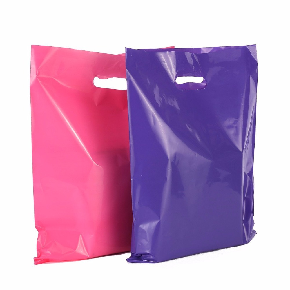6x9" Die-Cut Handle Boutique Bags Merchandise Bags - Small Plastic Gift Bags for Jewelry,Anhui Province Tianle Plastic Co.,Ltd ,6x9 Inch Small Plastic Merchandise Bags with Die-Cut Handles