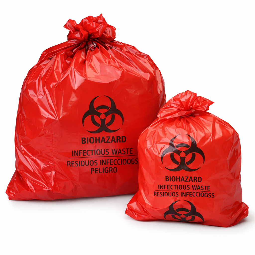 24" x 32" Medical Waste Bags - 12-16 Gallon Red Biohazard Liners for Clinics,Anhui Province Tianle Plastic Co.,Ltd ,24x32 Biohazard Bags for Dental & Veterinary Clinics | Leak-Proof