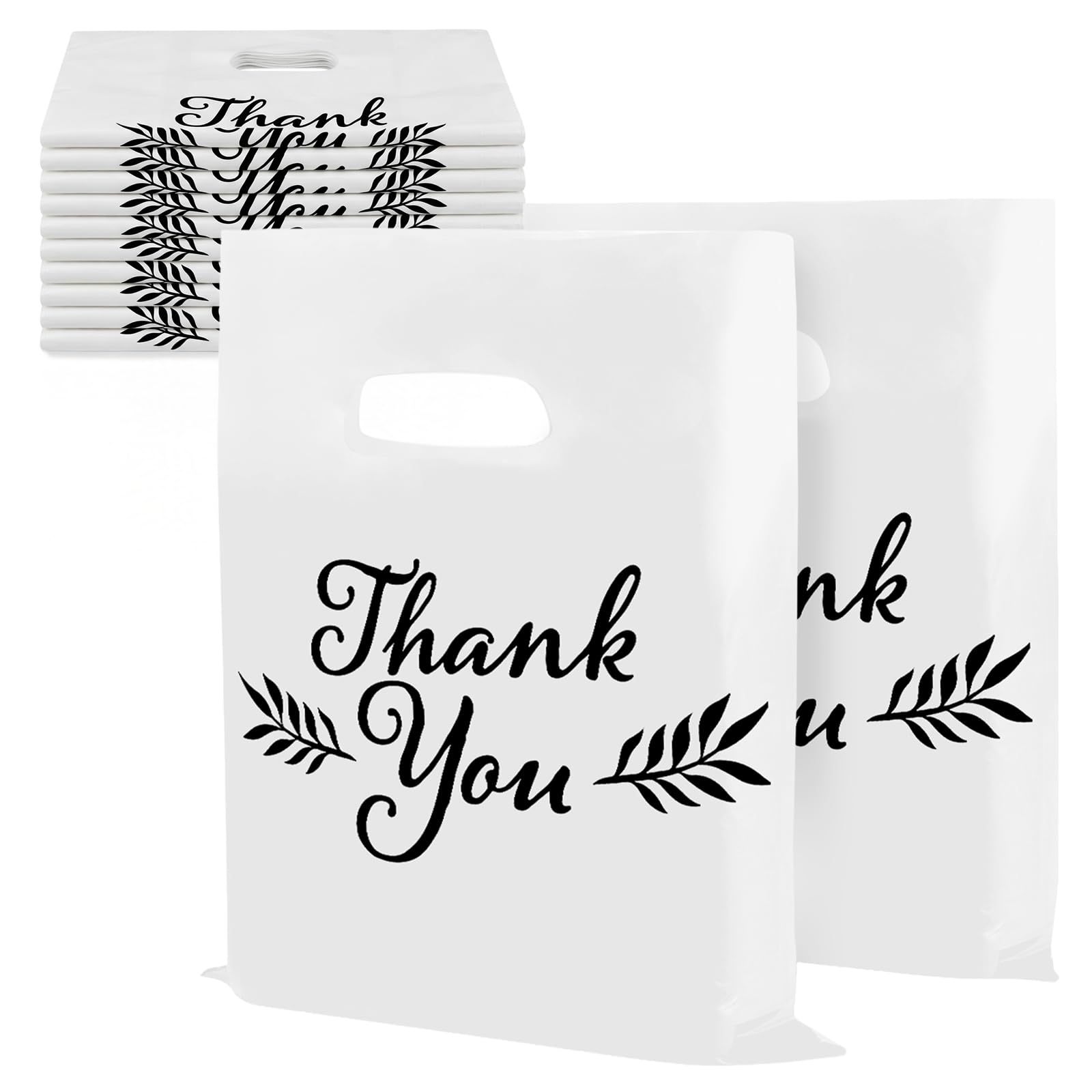 15x18" Large Plastic Shopping Bags - Heavy Duty Bags for Clothing & Shoes,Anhui Province Tianle Plastic Co.,Ltd ,15x18 Inch Large Plastic Boutique Bags - Die-Cut Handle Shopping Bags