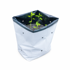 Panda Bags 1 Gallon - 7x10 Inch Light-Reflective Growth Pouches Deep Root Grow Pots for Flowers & Shrubs,Anhui Province Tianle Plastic Co.,Ltd ,1 Gallon (7x10 Inch) Poly Nursery Bags - Deep Propagation Grow Pots