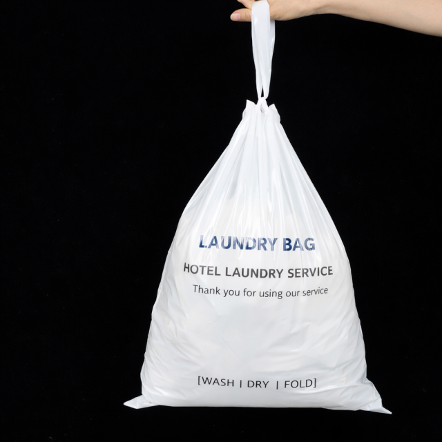 15" x 18" Reinforced Plastic Drawstring Laundry Bag - Tear-Resistant & Reusable,Anhui Province Tianle Plastic Co.,Ltd ,Durable 15x18 Inch Drawstring Laundry Bags | Reusable & Multi-Purpose