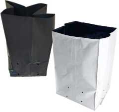 Panda Bags 1 Gallon - 7x10 Inch Light-Reflective Growth Pouches Deep Root Grow Pots for Flowers & Shrubs,Anhui Province Tianle Plastic Co.,Ltd ,1 Gallon (7x10 Inch) Poly Nursery Bags - Deep Propagation Grow Pots