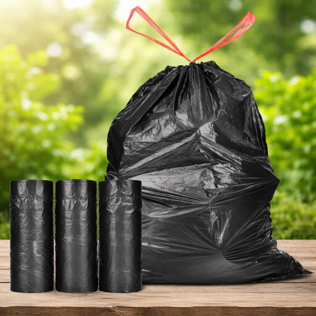 22" x 24" Medium Trash Bags - Colorful Drawstring Liners for Recycling & Waste 8 Gallon,Anhui Province Tianle Plastic Co.,Ltd ,22" x 24" Durable 8 Gallon Drawstring Garbage Bags for Home & Bedroom