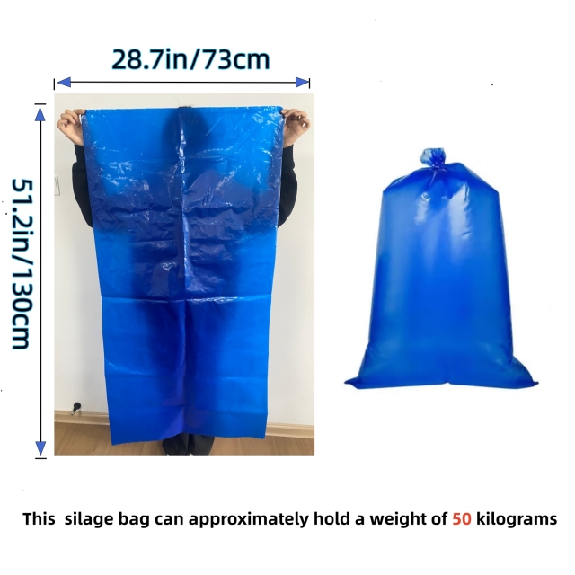 28" x 51" Extra Long Silage Bags - Thick Blue Plastic for Machine Filling,Anhui Province Tianle Plastic Co.,Ltd ,Buy 28x51 Inch Blue Silage Bags Online | Durable & Airtight Fodder Wrap