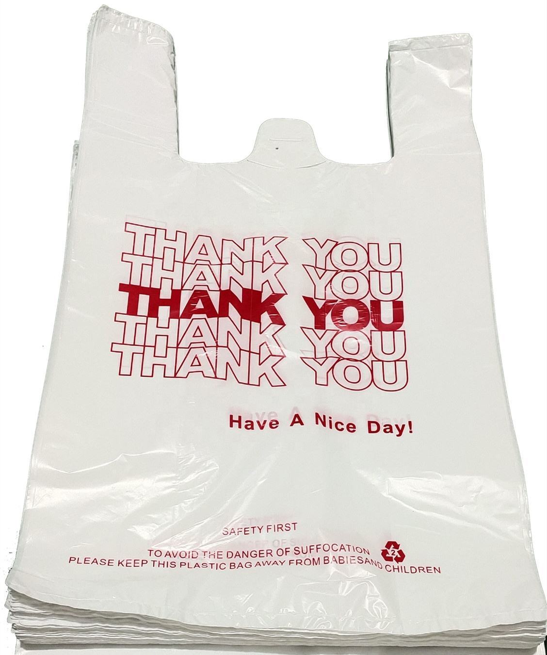 Durable 12x7x22" Large T-Shirt Bags - Recyclable Retail Packaging,Anhui Province Tianle Plastic Co.,Ltd ,12x7x22" Large Plastic Shopping Bags | Durable Supermarket T-Shirt Bags