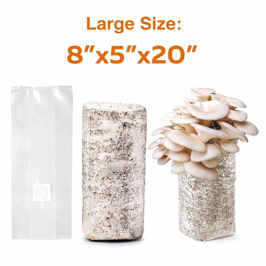 8*5*20Inch Medium Mushroom Cultivation Bags - High Yield Breathable Bags for Oyster, Shiitake & Lion's Mane,Anhui Province Tianle Plastic Co.,Ltd ,8*5*20Inch Medium Mushroom Cultivation Bags - High Yield Breathable Bags for Oyster, Shiitake & Lion's Mane