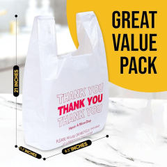 Jumbo 18x8x30" T-Shirt Bags XL Heavy Duty Plastic Bags - Extra Large Bags for Clothing & Laundry,Anhui Province Tianle Plastic Co.,Ltd ,18x8x30" Jumbo T-Shirt Bags | Extra Large Laundry & Pizza Box Bags