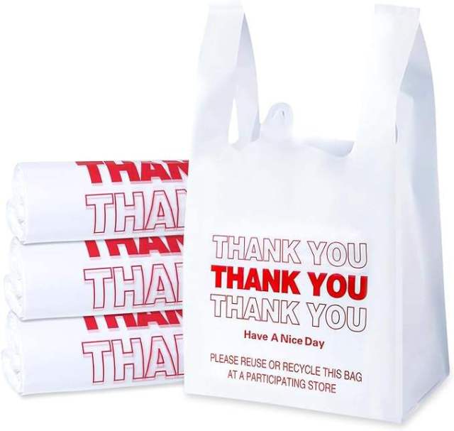 8"x4"x16" Carry Out Bags Durable Standard Small T-Shirt Shopping Bags for Retail Stores,Anhui Province Tianle Plastic Co.,Ltd ,8x4x16 Thank You Bags for Small Business | Small Retail Carry-out Bags