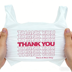 Durable 12x7x22" Large T-Shirt Bags - Recyclable Retail Packaging,Anhui Province Tianle Plastic Co.,Ltd ,12x7x22" Large Plastic Shopping Bags | Durable Supermarket T-Shirt Bags