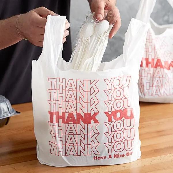 Bulk 10x5x18" White T-Shirt Bags Grocery Bags - Value Pack for Convenience Stores,Anhui Province Tianle Plastic Co.,Ltd ,10x5x18 Medium Plastic Grocery Bags | Heavy Duty Takeout Bags