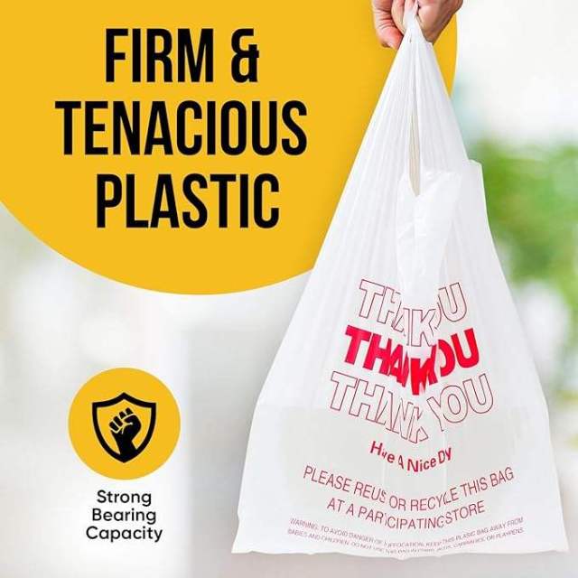 6"x3"x12" Small Plastic Shopping Bags Bulk - Pharmacy & Jewelry Bags,Anhui Province Tianle Plastic Co.,Ltd ,6x3x12 Small Thank You T-Shirt Bags | Mini Plastic Pharmacy Bags