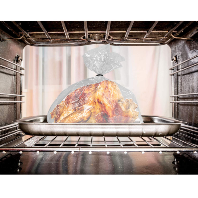 14" x 20" Medium Oven Bags for Whole Chicken and Roasts - Clear Food-Grade Leak-Proof Baking Bags,Anhui Province Tianle Plastic Co.,Ltd ,14x20 Inch Medium PA Oven Bags for Whole Chicken | Heat-Resistant Leak-Proof Roasting & Baking Pouches