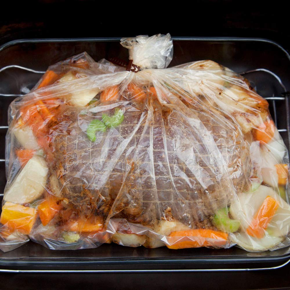 14" x 20" Medium Oven Bags for Whole Chicken and Roasts - Clear Food-Grade Leak-Proof Baking Bags,Anhui Province Tianle Plastic Co.,Ltd ,14x20 Inch Medium PA Oven Bags for Whole Chicken | Heat-Resistant Leak-Proof Roasting & Baking Pouches