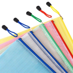 A3 Mesh Zipper Pouches for Large Drawings and Posters - Heavy Duty PVC Zippered Bags for Blueprint Storage - Waterproof Document Folder,Anhui Province Tianle Plastic Co.,Ltd ,A3 Mesh Zipper Pouches for Drawings & Board Games | Heavy Duty Waterproof PVC Document Folders