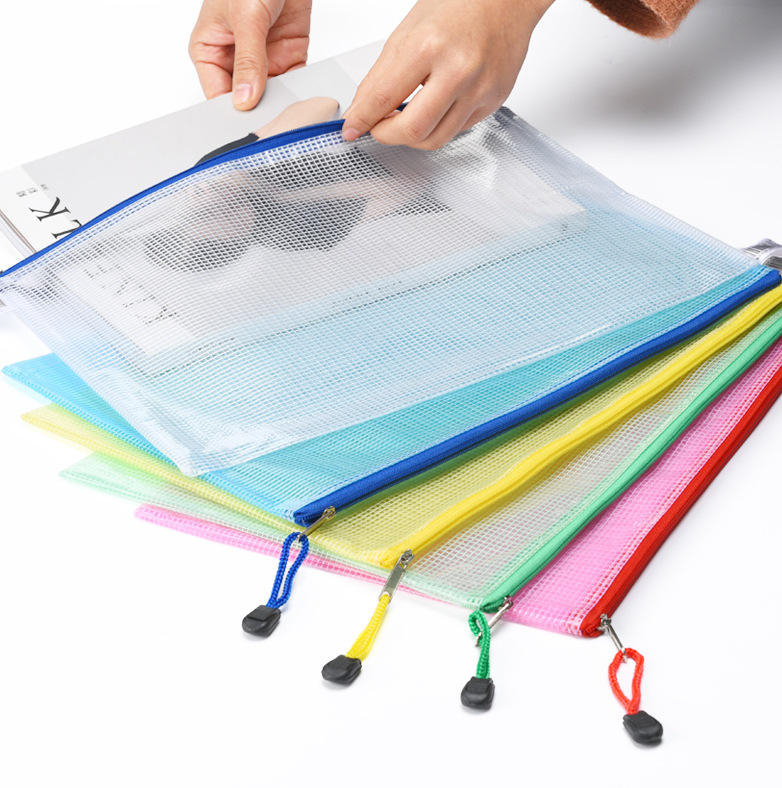 B5 Mesh Zipper Pouches for Tablet and Notebook Protection - Transparent PVC Cosmetic Bags for Travel,Anhui Province Tianle Plastic Co.,Ltd ,B5 Mesh Zipper Pouches for iPad & Notebooks | Clear PVC Cosmetic Bags & Travel Toiletry Organizers