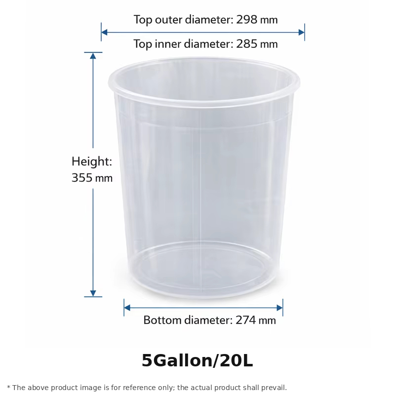 5.3 Gallon Premium Round Bucket Liner Bags, Extra Thick PP+PE Plastic Pail Inserts for 5-Gallon Commercial Buckets,Anhui Province Tianle Plastic Co.,Ltd ,Heavy Duty 5 Gallon / 5.3 Gallon Bucket Liners (20L) | Best Plastic Pail Inserts
