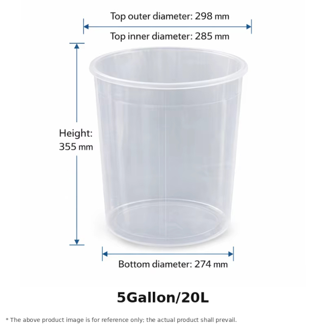 5.3 Gallon Premium Round Bucket Liner Bags, Extra Thick PP+PE Plastic Pail Inserts for 5-Gallon Commercial Buckets,Anhui Province Tianle Plastic Co.,Ltd ,Heavy Duty 5 Gallon / 5.3 Gallon Bucket Liners (20L) | Best Plastic Pail Inserts