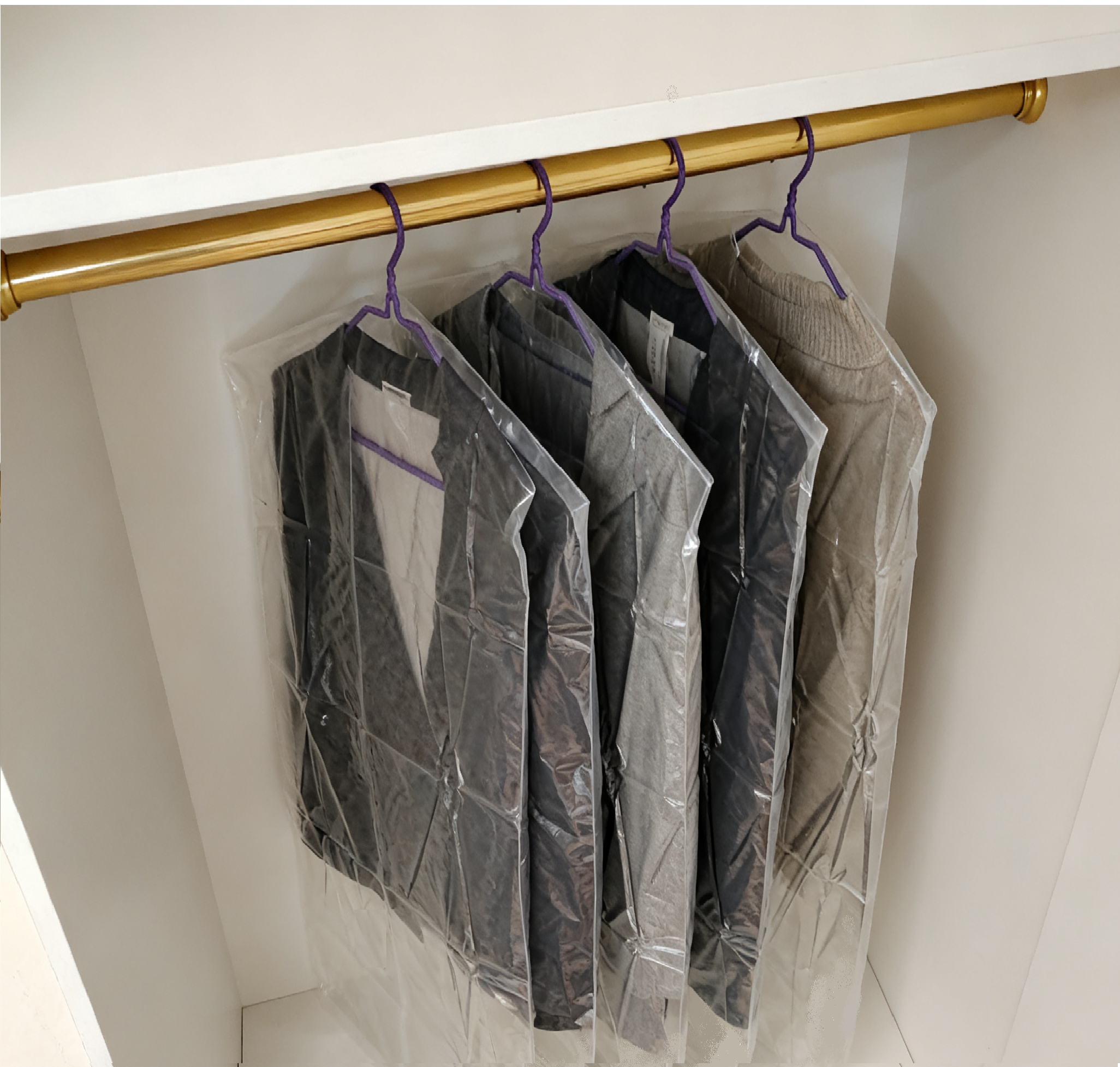 Clear Plastic Garment Bags 20x40" for Hanging Clothes - Heavy Duty LDPE Suit Bags for Closet Storage,Anhui Province Tianle Plastic Co.,Ltd ,Clear Plastic Suit Bags 20x40 | Heavy Duty Garment Covers
