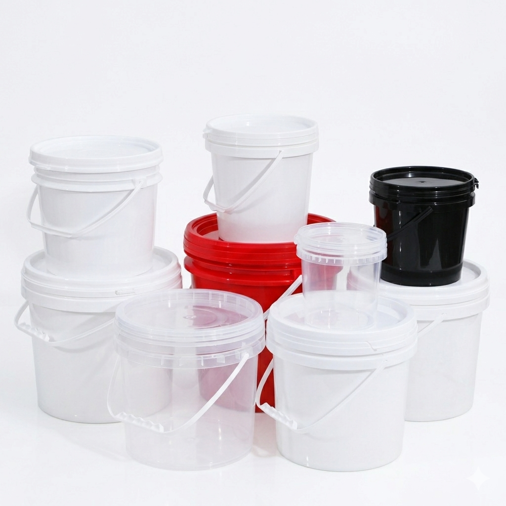 4.25L (1.1 Gallon) White PP Tamper Evident Plastic Pails with Plastic Handle - Heavy Duty Leakproof Storage Bucket for Paints, Coatings, and Liquids,Anhui Province Tianle Plastic Co.,Ltd ,Heavy Duty 4.25 Liter Tamper Proof Plastic Pails Bulk | Certified Industrial & Food Grade Buckets