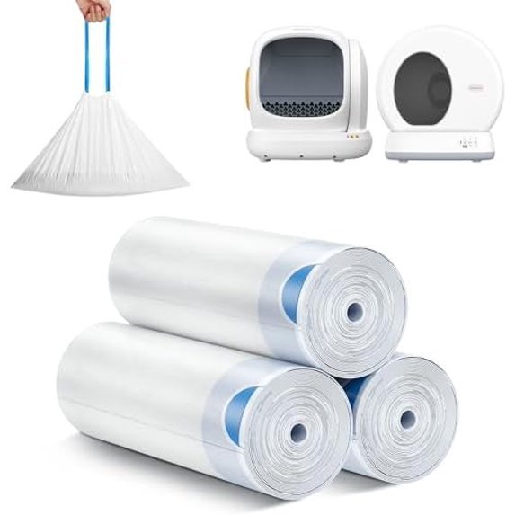 Universal Drawstring Cat Litter Box Liners - Heavy Duty Automatic Litter Box Bags Compatible with Litter,Anhui Province Tianle Plastic Co.,Ltd ,universal litter box liners, automatic waste drawer bags, compatible litter robot liners