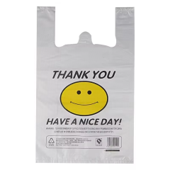 12"x7"x21" Thank You Takeout Bags with Friendly Greeting,Anhui Province Tianle Plastic Co.,Ltd ,12"x7"x21" Have a Nice Day Takeout Bags | Restaurant