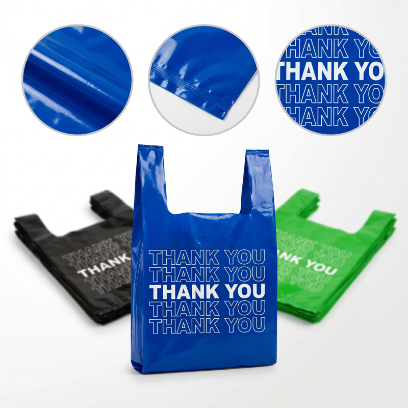 10"x5"x18" Printed Thank You Bags for Bakeries & Cafes,Anhui Province Tianle Plastic Co.,Ltd ,10"x5"x18" Bakery & Cafe Thank You Bags | Pastry Takeout