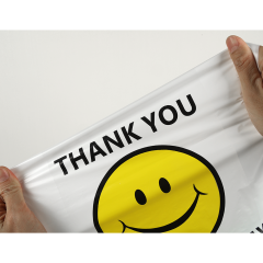 10"x5"x18" Cheerful Thank You Plastic Bags for Bakeries,Anhui Province Tianle Plastic Co.,Ltd ,10"x5"x18" Bakery Thank You Bags | Pastry & Donut Shops