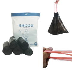 13 Gallon Black Drawstring Tall Kitchen Trash Bags,Anhui Province Tianle Plastic Co.,Ltd ,13 Gallon Black Drawstring Tall Kitchen Trash Bags