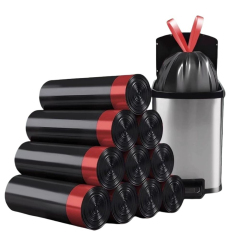 8 Gallon Small Black Drawstring Office Garbage Bags,Anhui Province Tianle Plastic Co.,Ltd ,8 Gallon Small Black Drawstring Office Trash Bags