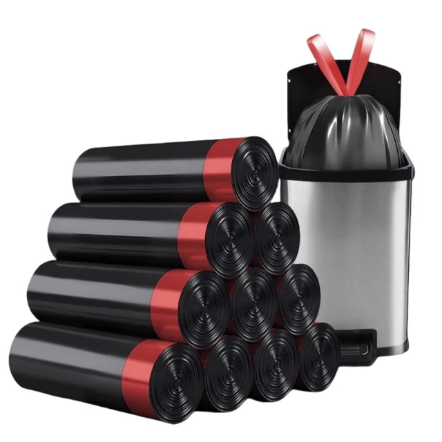 8 Gallon Small Black Drawstring Office Garbage Bags,Anhui Province Tianle Plastic Co.,Ltd ,8 Gallon Small Black Drawstring Office Trash Bags