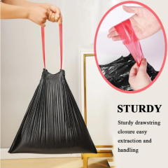 8 Gallon Small Black Drawstring Office Garbage Bags,Anhui Province Tianle Plastic Co.,Ltd ,8 Gallon Small Black Drawstring Office Trash Bags