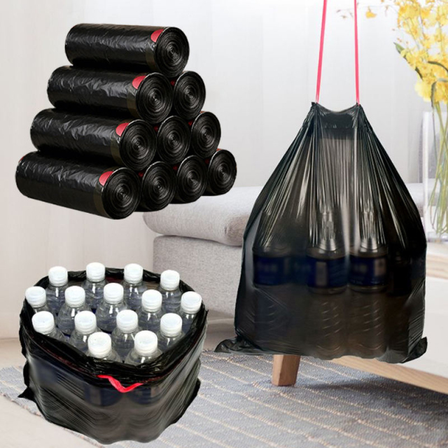 8 Gallon Small Black Drawstring Office Garbage Bags,Anhui Province Tianle Plastic Co.,Ltd ,8 Gallon Small Black Drawstring Office Trash Bags