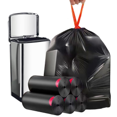 23 Gallon Black Drawstring Trash Bags for Slim Bins,Anhui Province Tianle Plastic Co.,Ltd ,23 Gallon Black Drawstring Trash Bags | Slim Bins
