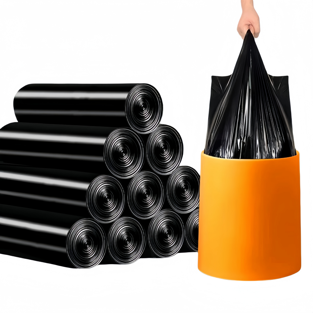 33 Gallon Heavy-Duty Black Drawstring Commercial Bags,Anhui Province Tianle Plastic Co.,Ltd ,33 Gallon Heavy Duty Black Drawstring Trash Bags