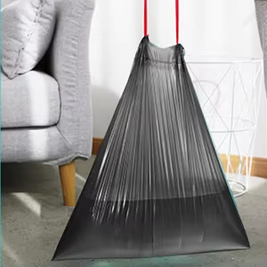 33 Gallon Heavy-Duty Black Drawstring Commercial Bags,Anhui Province Tianle Plastic Co.,Ltd ,33 Gallon Heavy Duty Black Drawstring Trash Bags