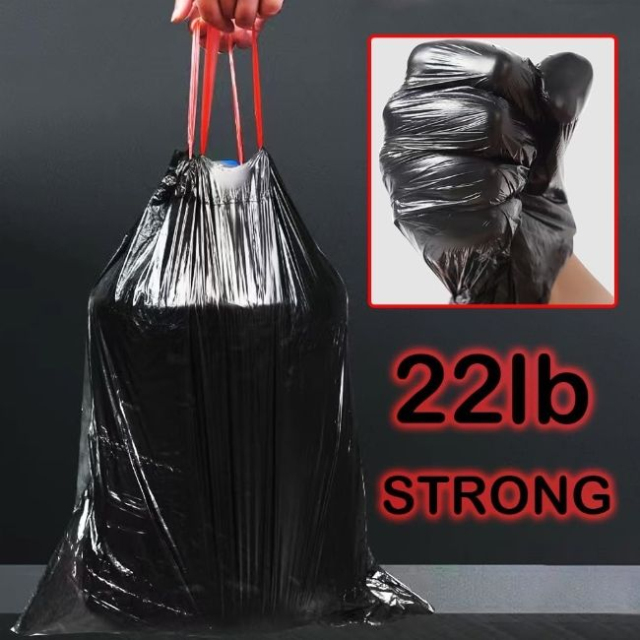 39 Gallon Black Drawstring Lawn & Leaf Yard Waste Bags,Anhui Province Tianle Plastic Co.,Ltd ,39 Gallon Black Drawstring Lawn & Yard Waste Bags