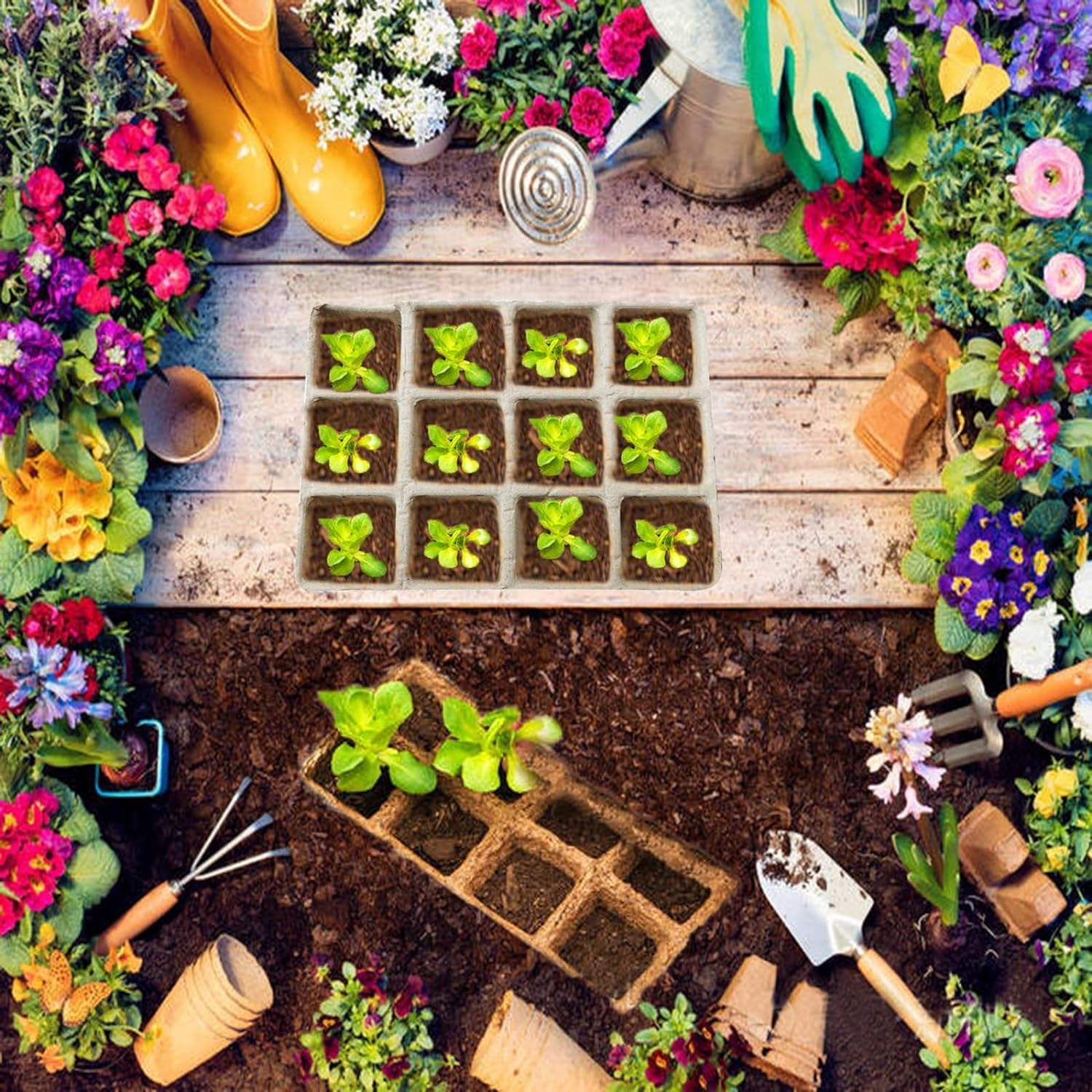 Biodegradable Paper Pulp Seedling Trays for Seed Starting and Nursery Use,Anhui Province Tianle Plastic Co.,Ltd ,Biodegradable Paper Pulp Seedling Tray | Nursery Use