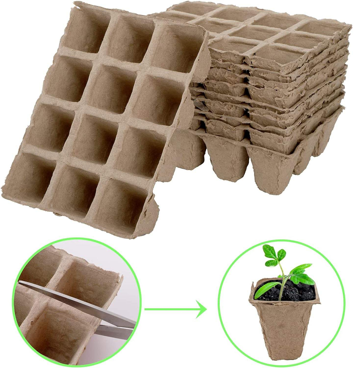 Sustainable Paper Pulp Seedling Trays for Nursery and Garden,Anhui Province Tianle Plastic Co.,Ltd ,Sustainable Paper Pulp Seedling Trays for Nursery