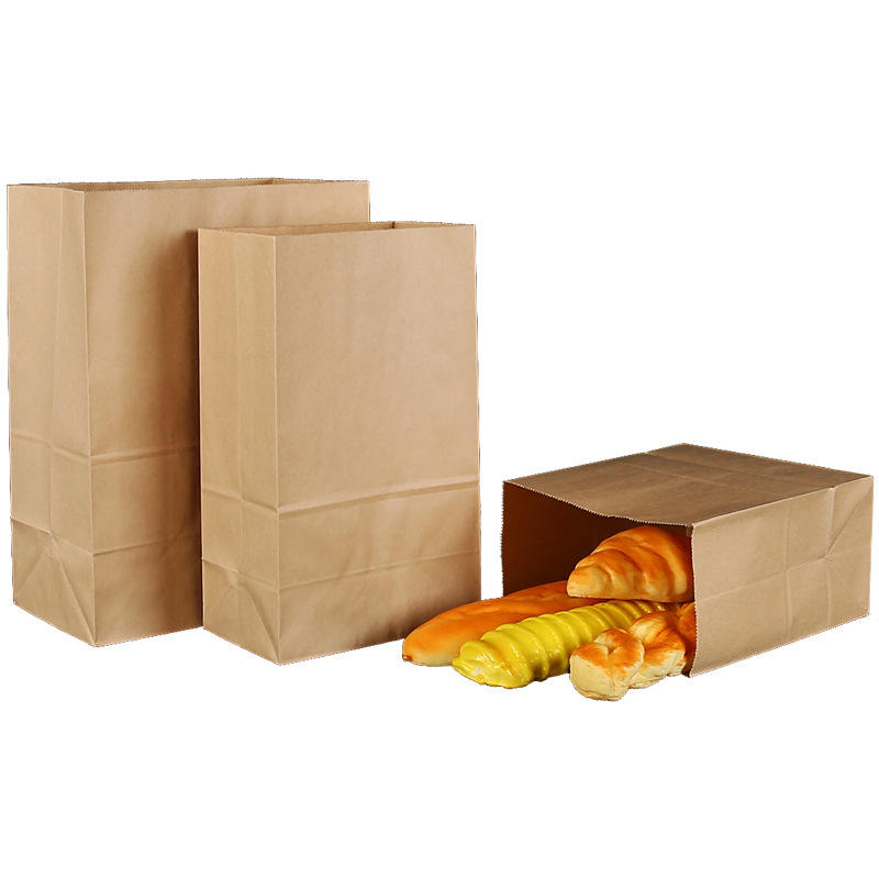 4"x2.5"x8" Recyclable Brown Kraft Paper Bags for Bakery & Snacks (2 lb),Anhui Province Tianle Plastic Co.,Ltd ,4"x2.5"x8" Brown Kraft Bakery Bags | 2 lb Recyclable