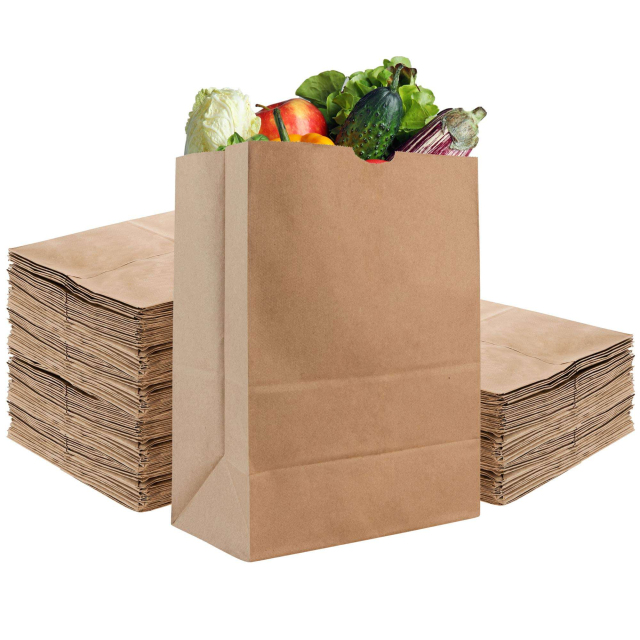 7.1"x4.4"x13.9" Sustainable Brown Kraft Grocery Bags for Bulk Food (12 lb),Anhui Province Tianle Plastic Co.,Ltd ,7.1"x4.4"x13.9" Brown Kraft Grocery Bags | 12 lb Bulk