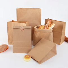 6.1"x4"x12.4" Heavy-Duty Kraft Paper Bags for Delivery & Takeaway (8 lb),Anhui Province Tianle Plastic Co.,Ltd ,6.1"x4"x12.4" Heavy-Duty Kraft Delivery Bags | 8 lb