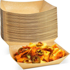 5 lb Extra Large Recyclable Kraft Food Boats for BBQ & Catering,Anhui Province Tianle Plastic Co.,Ltd ,5 lb Extra Large Kraft Food Boats | Recyclable BBQ Trays