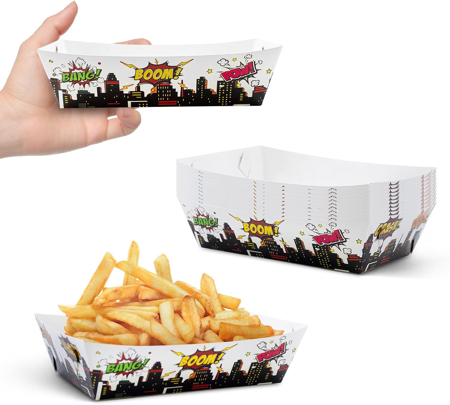 Festive Printed Paper Snack Boats for Holiday Catering Events,Anhui Province Tianle Plastic Co.,Ltd ,Festive Printed Paper Snack Boats | Holiday Catering Trays