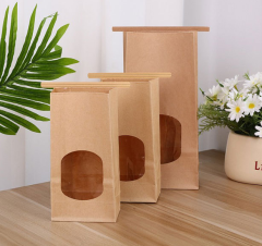 Eco-Friendly Kraft Paper Bakery Bags with Clear Window,Anhui Province Tianle Plastic Co.,Ltd ,Sustainable Eco-Friendly Kraft Bakery Bags Wholesale
