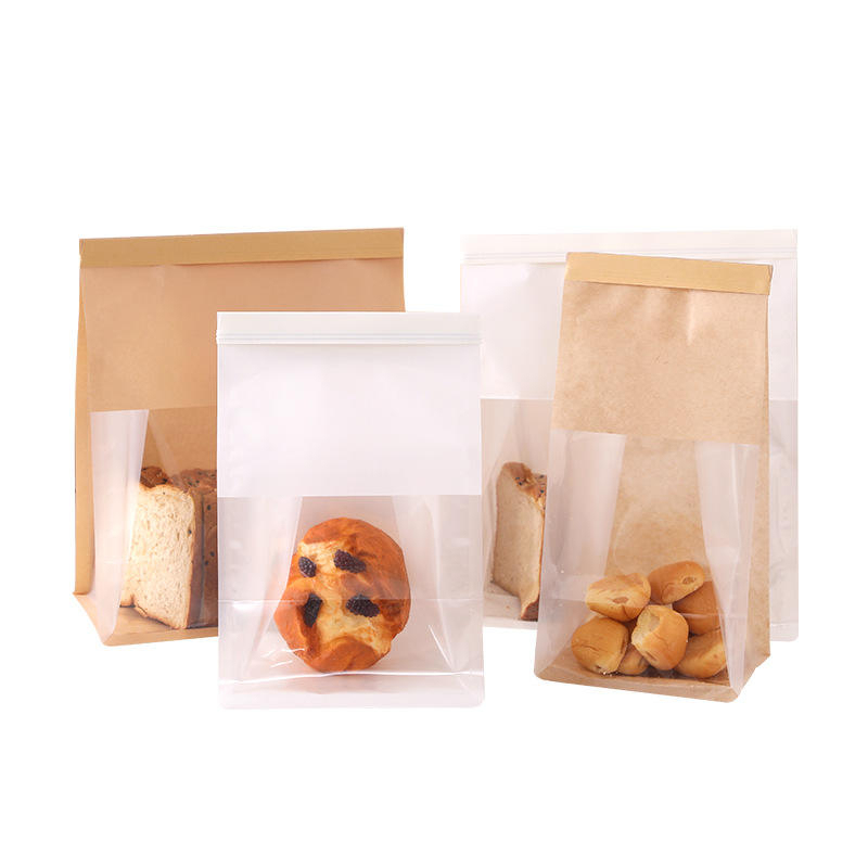 Multi-Purpose Kraft Paper Food Bags with Window,Anhui Province Tianle Plastic Co.,Ltd ,Airtight Kraft Window Bags for Coffee, Snacks & Bakery